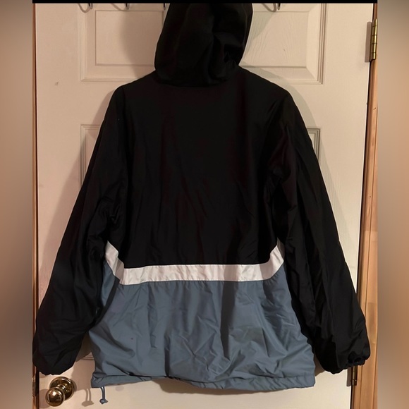 Vintage NIKE 90s Mens Jacket-Size L, Lined Windbreaker gray black and white - Picture 2 of 11